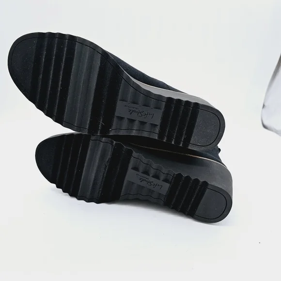 Lifestride Women's Black Microsuede Zenith Chelsea Wedge Ankle Booties Size 9 - Picture 12 of 12